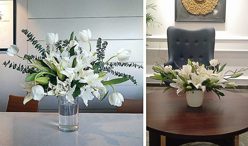 Exotic White Flower Arrangement
